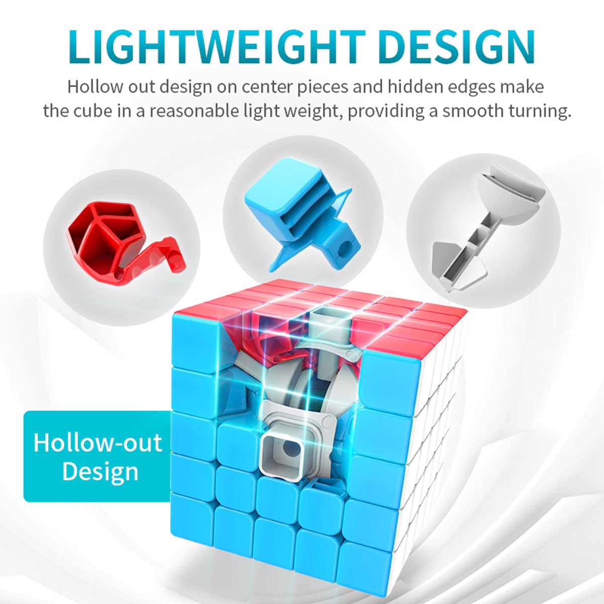 Hellocube Moyu Meilong 5X5 Speed Cube Stickerless 5X5X5 Magic Cube Puzzle Cube Toy
