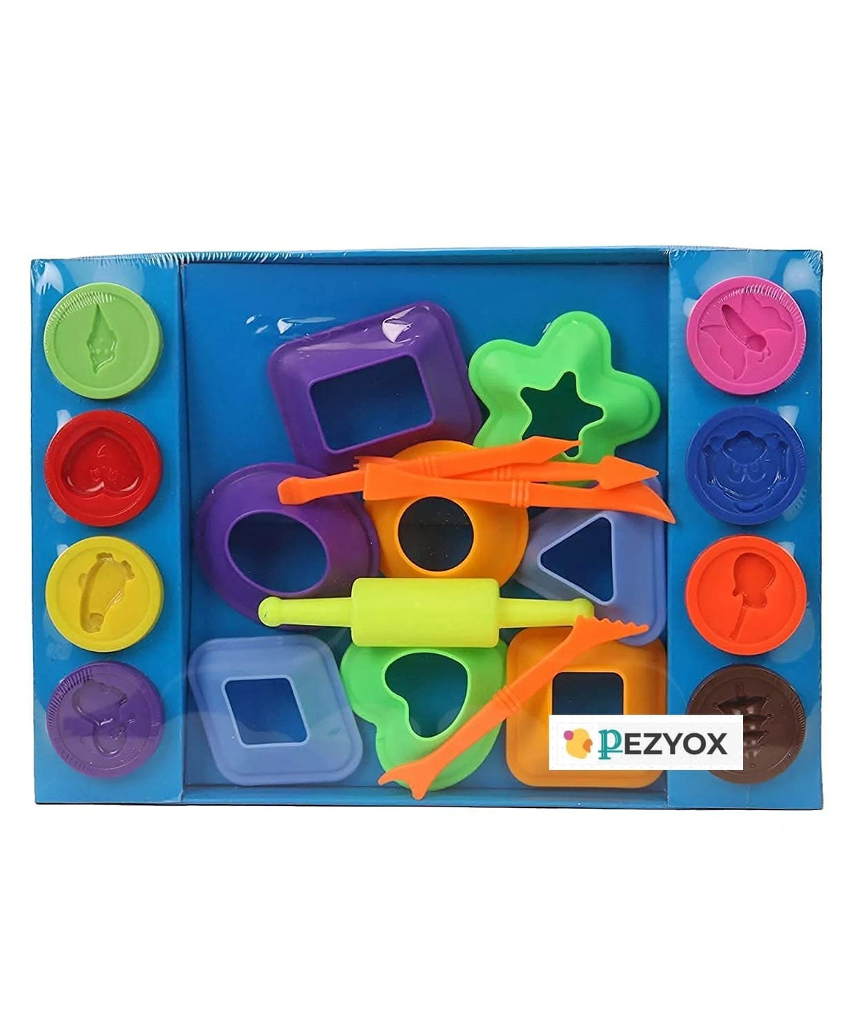 Pezyox Crazy Dough With 3D Shapes And Wipe Clean Sheets For Colouring (Crazy Dough 3D Shapes)