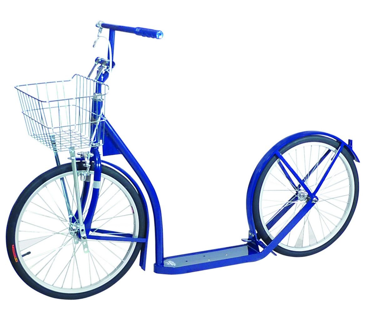 Amish-Made Deluxe Kick Scooter Bike - Model 2060 - Youth/mature-themed Size (No Kickstand  Navy Blue)