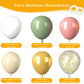 Green And Pink Balloons, 60Pcs Retro Green Pink Balloons Metallic Gold Balloons, 12Inch Sage Green Pink White Gold Confetti Ball