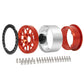 4Pcs 2.2'' Rc Aluminum Beadlock Wheels W/Hubs For For For 1/10 Rc Axial Wraith Rr10 Yeti Scx10 D90 Trx4 Cc01 (Red)