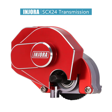 INJORA 16g Complete Transmission Gearbox with Steel 0.3 Mod Transmission Gear for Axial SCX24 Deadbolt C10 JLU Gladiator Bronco