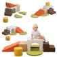 Banasuper Kids Climbing Foam Blocks Playset - 7 Piece Toddler Climbing Toys, Indoor Gross Motor Development Montessori Gross Mot