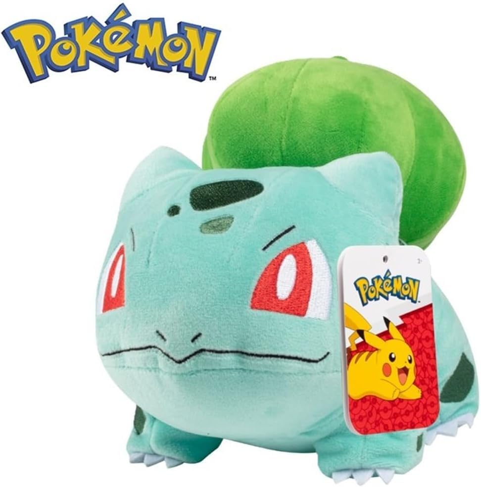 Pokemon 8-Inch Bulbasaur Starter Plush - Officially Licensed - Authentic Soft Stuffed Pokeball Toy - Gift for Kids  Boys  Girls - 2+