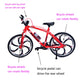 Ailejia Finger Racing Bicycle Mountain Bike Cake Topper Mini Dirt Bike Bicycle Model Cool Boy Toy (Racing Bike Red)