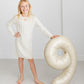 Cream Number 6 Balloon 40 Inch, 6 Balloon Number, 6Th Birthday Decorations, Cream Party Supplies For Boys Girls