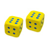 Macro Giant 6 Inch PU Foam Jumbo Big Playing Dice, Set of 2, Yellow, Math Teaching, Teaching Aids, Board Games, Kid Toy