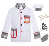 KAKALVER Kids Chef Costume Pretend Chef Outfit Restaurant Dress Up for Cooking Playing, Halloween