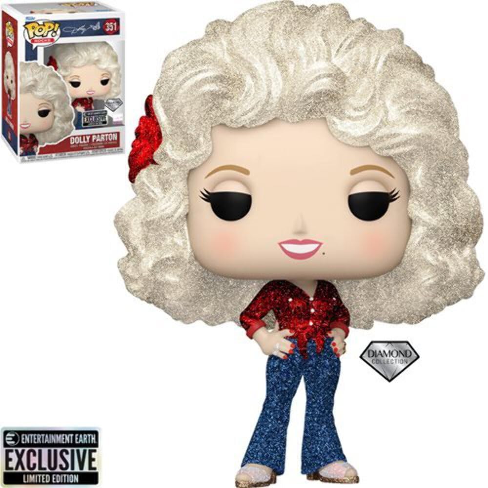 Funko Pop! Vinyl Figure - Dolly Parton '77 Tour, Diamond Glitter, Model #351, Exclusive Collectible