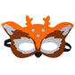 Jtnohx Felt Animal Masks, 10 Pcs Halloween Mask, Animal Costume For Birthday Party Supplies (Sika Deer Mask)
