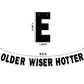 Ushinemi Black Older Wiser Hotter, Funny Birthday Banner For Men Women, Glitter Birthday Party Decorations