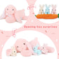 BENINY Big Pink Bunny Stuffed Animal - Large 24" Plush Toy with 3 Babies Inside - Perfect Easter Gift for Girls and Babies