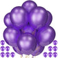 120 Pack Pearl Purple Balloons, Bright 12 Inch Royal Purple Latex Party Balloons For Birthday Wedding Baby Shower Halloween.