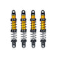 Que-T 4Pcs Aluminum Alloy Rc Shock Absorber For Axial Scx10 90046 D90 Trx4 Wraith 1/10 Crawler Car (80Mm)