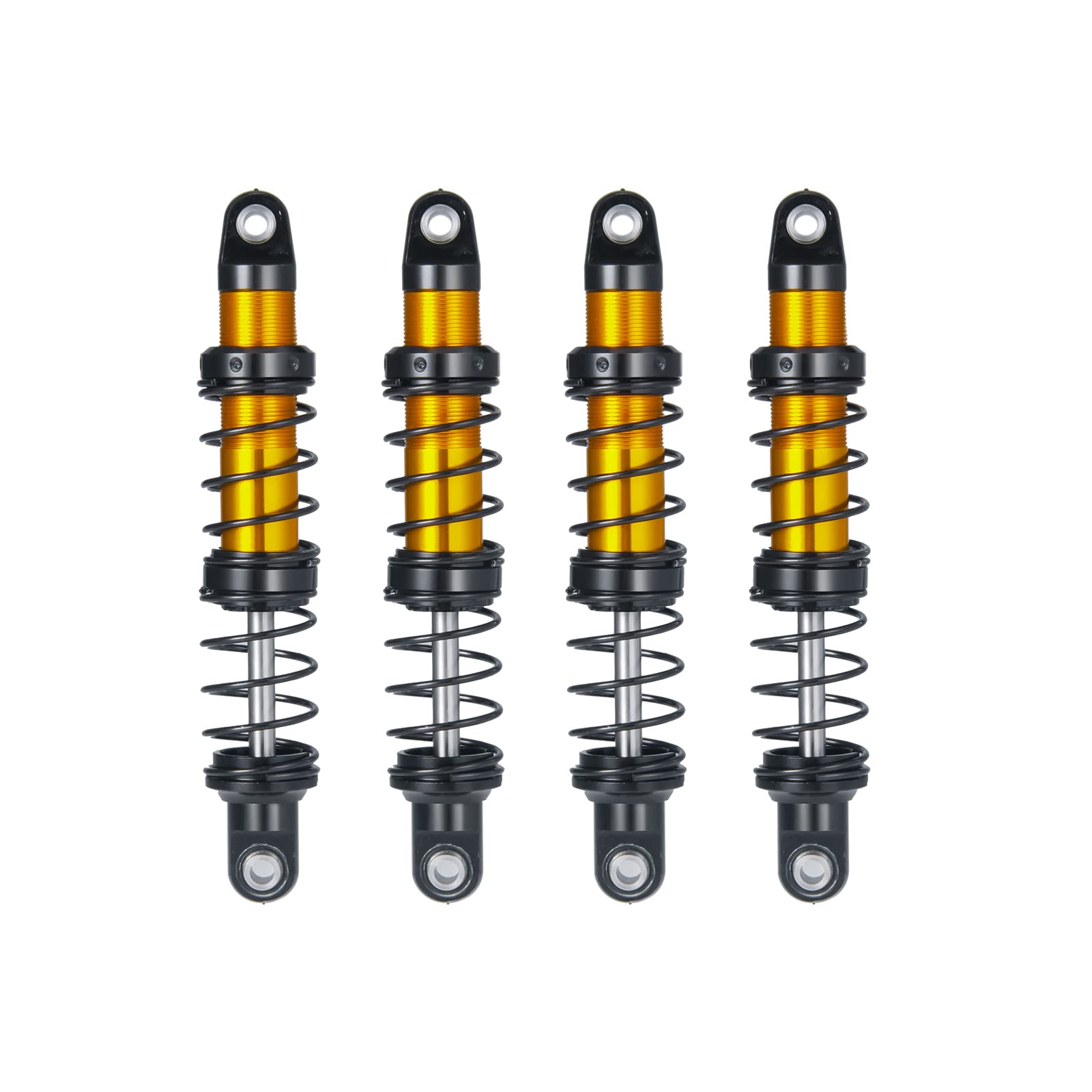 Que-T 4Pcs Aluminum Alloy Rc Shock Absorber For Axial Scx10 90046 D90 Trx4 Wraith 1/10 Crawler Car (80Mm)