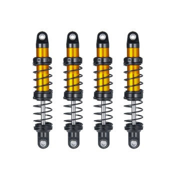 Que-T 4Pcs Aluminum Alloy Rc Shock Absorber For Axial Scx10 90046 D90 Trx4 Wraith 1/10 Crawler Car (80Mm)