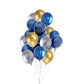 15Th Birthday Party Decoration For Boys, Happy Birthday Banner Blue Number 15 Birthday Balloons Metallic Silver Blue Gold Latex