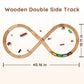 SainSmart Jr. Wooden Train Set for Toddler with Double-Side Train Tracks Fits Brio, Thomas, Melissa and Doug, Kids Wood Toy Trai