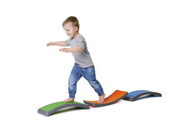 Gonge Arches - Kids Multipurpose Motor Skills, Balance, And Coordination Skills Course With Seesaw, Set Of 3 Arches – Vibrant