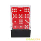 Bescon 12mm 6 Sided Dice 36 in Brick Box, 12mm Six Sided Die (36) Block of Dice, Translucent Red with White Pips