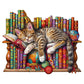 Jigfoxy Wooden Puzzles For Adults, Cat Wood Puzzles Adult, Unique Animal Shape Wooden Jigsaw Puzzles For Adults, Birthday Gifts For Puzzle Lovers, Family, Friend (Xl-17.3 * 14In-450Pcs)