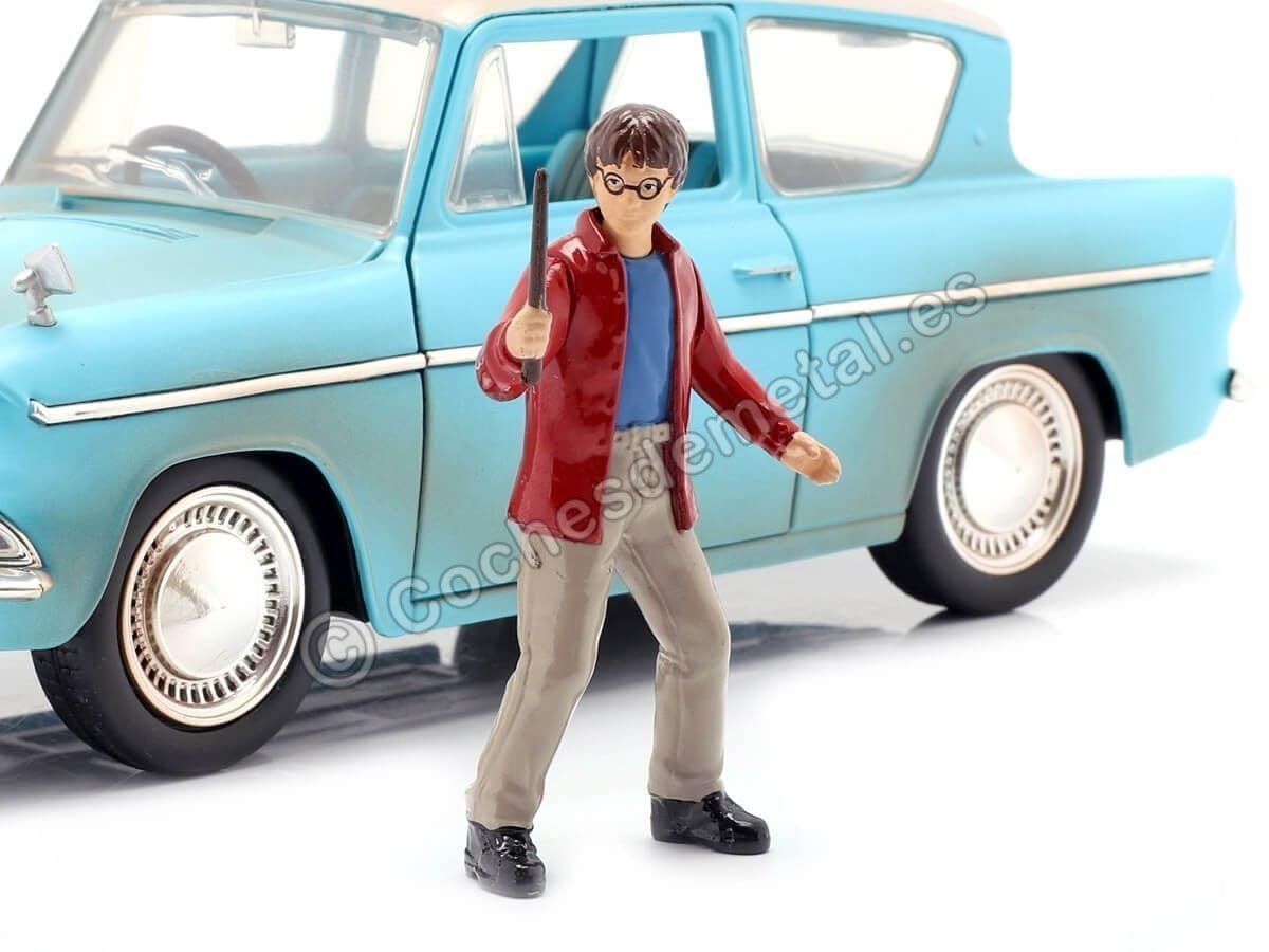 Jada Toys 1:24 Die-Cast Vehicle - 1959 Ford Anglia, Rusty Blue, Metal, Model JA31127