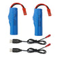 Kbt 2Pack 3.7V 800Mah 10C High Drain Li-Ion Rechargeable Battery With Jst 2Pin Connector & Usb Charging Cable For Rc Car Toy Rc