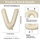 Biapian 40 Inch Letter V Balloons, Giant Cream V Foil Balloon, Big Single Alphabet A-Z Balloons, Beige Large Aluminum V Balloons