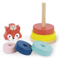 Janod Baby Forest Fox Wood Stacker - Ages 1+ - J08014