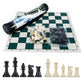 Getorium Tournament Chess Set: Portable And Professional Set With Travel Portable Plastic Tube Roll. Plastic Staunton Chess Piec