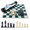 Getorium Tournament Chess Set: Portable And Professional Set With Travel Portable Plastic Tube Roll. Plastic Staunton Chess Piec