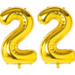Shopping Time Golden Number Foil Balloons  (32 Inch) (Number 22)