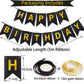 Happy Birthday Banner, Black Gold Birthday Decoration, 16 Pcs 12In Happy Birthday Balloons With 2 Ribbons For Men Women Girls An