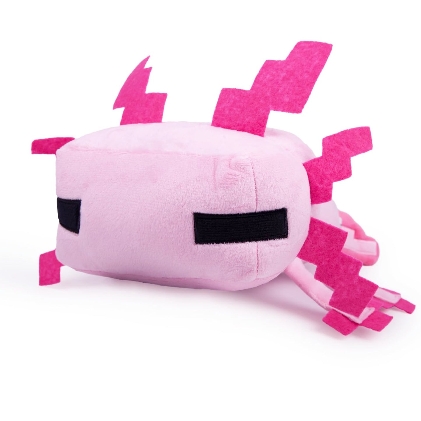 Pixel-Style Game Basic Plush Character Soft Toy  Video Game-Inspired Collectible Plushies Gifts for Kids & Fans (Axolotl Pink)