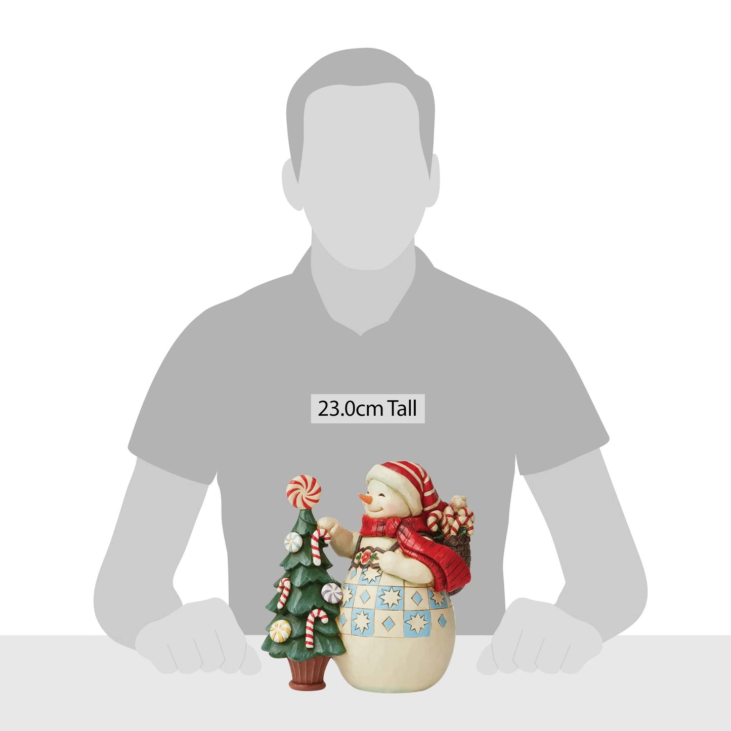 Jim Shore Snowman with Candy Cane Tree Hall Mark limited availability Sweet Christmas Traditions