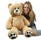 Anico 36 Tall (3 Foot) Big Plush Beige Bear  Stuffed Animal  Teddy Bear with Smiling Face. enhanced Stuffed Toy Teddy Bear  Perfect for Girlfriend  Kids  Valentine's Day  Christmas!
