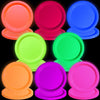 APUXXJUPA 80 Pcs Colorful Neon Party Plates - Glow in the Dark Supplies Neon Birthday Paper Plates for Lets Glow Party Decorati