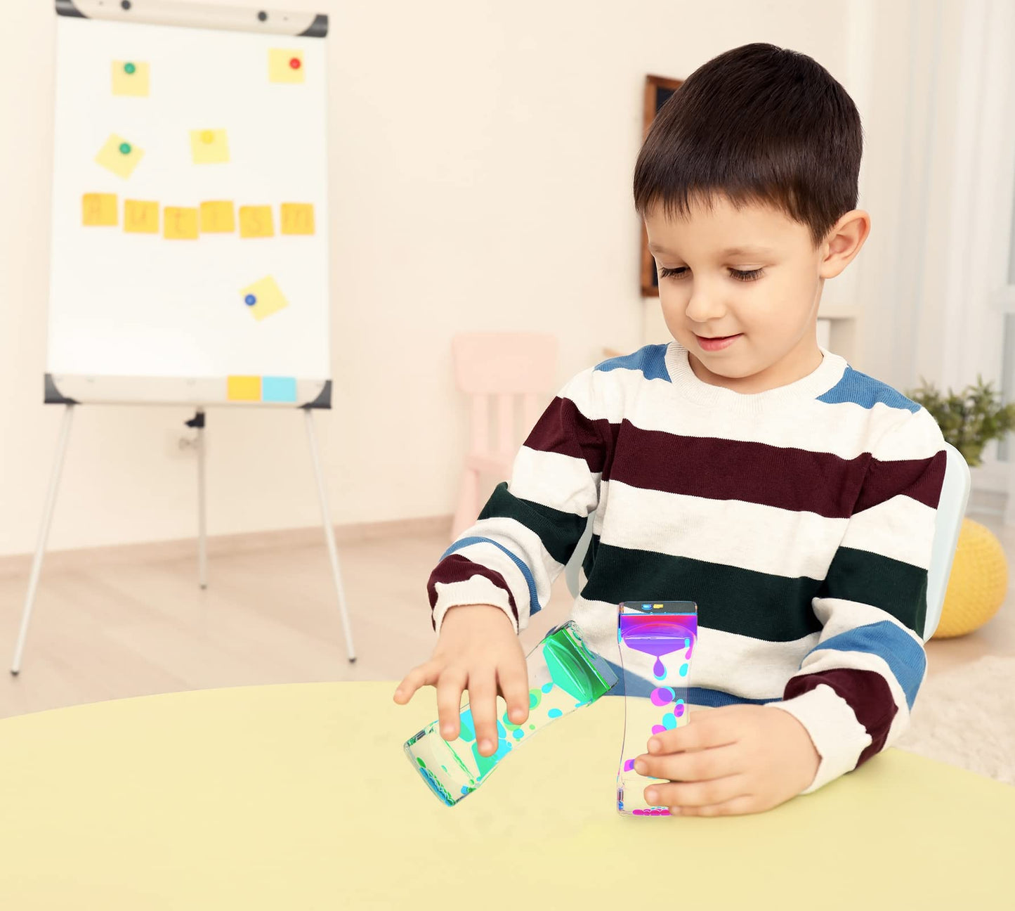 Cailink Liquid Motion Bubbler Timer 2Pack Sensory Toy For Relaxation,Liquid Motion Timer Toy Floating Color Lava Timer-Relaxing Liquid Bubbler Timer Calming Toy