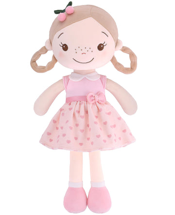 Gagaku Baby Dolls For 1 Year Old Girls (16''),Soft Baby Doll,My First Baby Doll For 1 Year Old Birthday Gift,Christmas Plush Toys Gift For Toddler Kids Infants - Cherry Girl