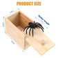 Xmoyaas Wooden Spider Prank Box, Rubber Spider Hidden In A Box Fun Prank Handicraft, Original Spider Trick Box, Christmas, April