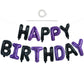 Toniful Happy Birthday Balloons Banner 16 Inch Mylar Foil Letters Birthday Sign Banner Bunting Reusable For Girls Boys Kids & Ad