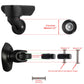 OwnMy Luggage Suitcase Replacement Wheels, 40mm x 18mm Rubber Swivel Caster, Black, Set of 4