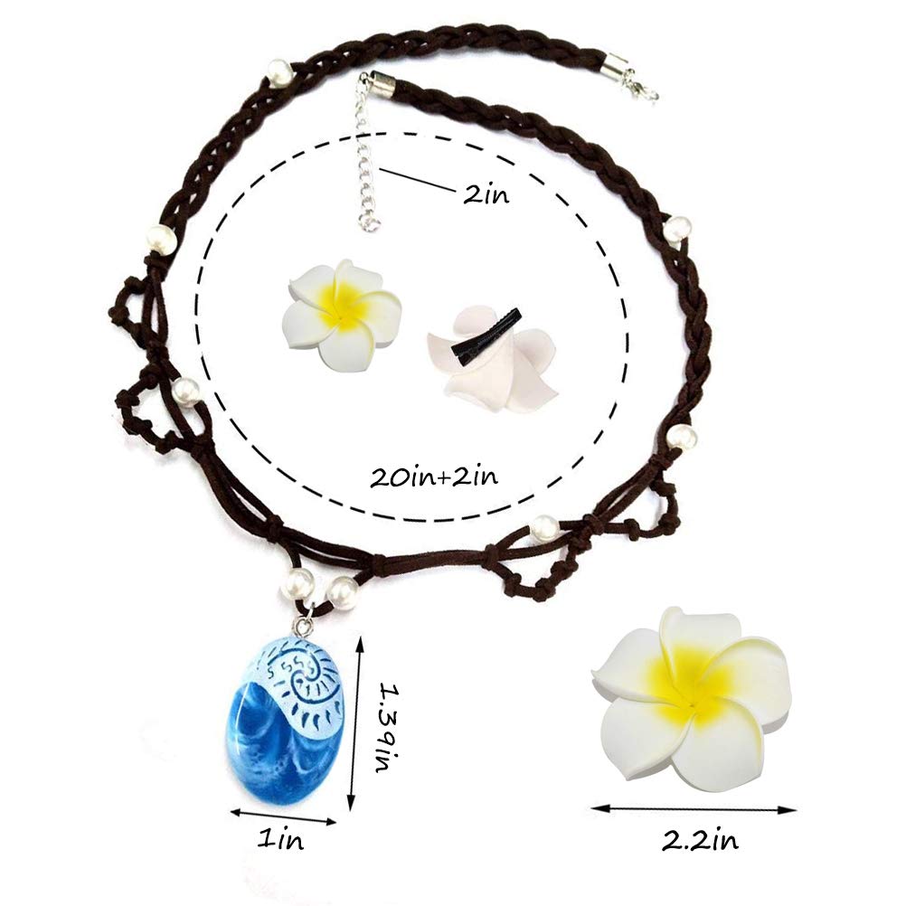 Joy Bang Princess Cosplay Necklace, Necklace for Girls Costume, Magical Necklace Halloween Costume Halloween Party Favors (Blue)