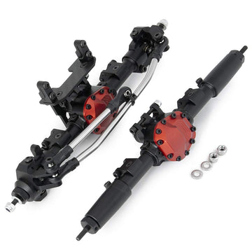 Benedict Harry Alloy Complete Front Axle and Rear Axle Upgrade Steel Gear for 1:10 Axial SCX10 II 90046/90047 SCX10 90027/90028