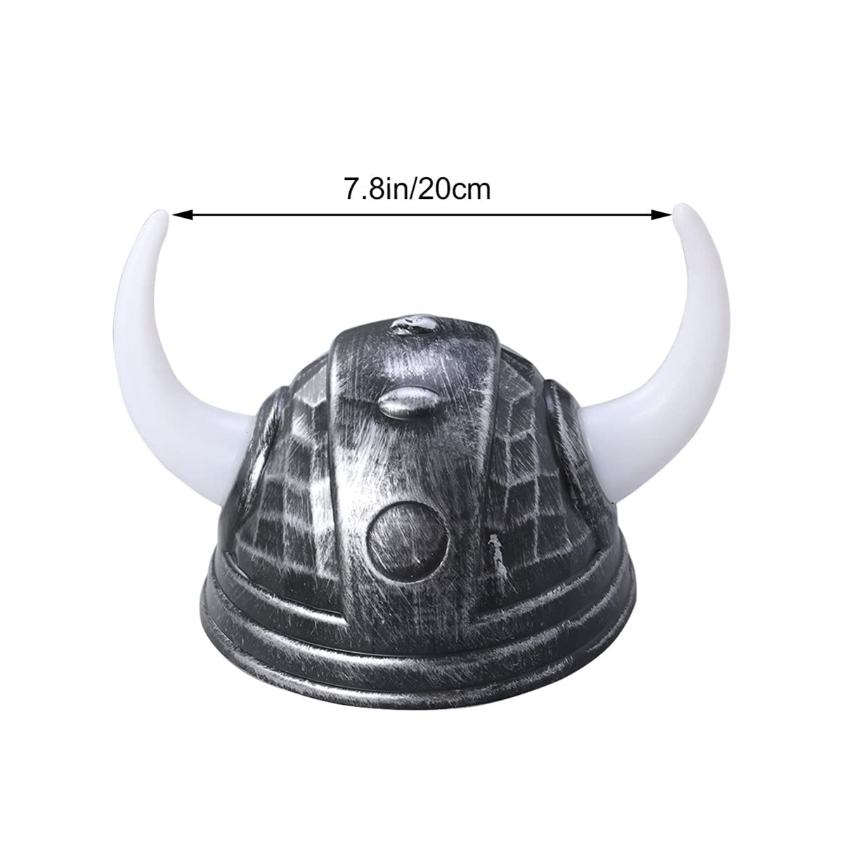 Amosfun Viking Helmet Hat - 3pcs Middle Ages Medieval Viking Age Horned Helmet Costume Party Accessory Ox Horns Hat - Black, Pla