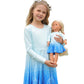 Bow Dream Cute Girl Dress And Matching American Girl Doll Clothes Accessories For Girls Dresses Size 130