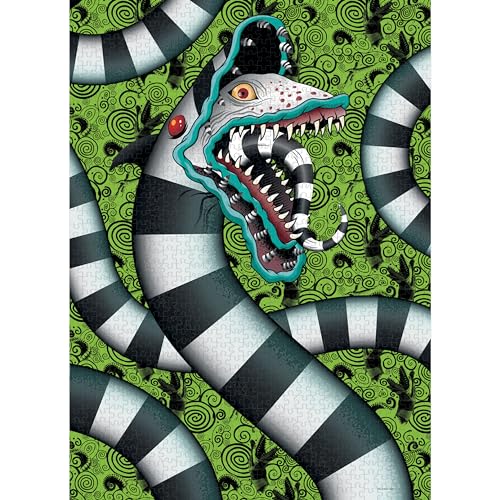 USAOPOLY Beetlejuice Sandworm Jigsaw Puzzle, 1000 Pieces, 19" x 27", Earthy Brown/Green, Officially Licensed Merchandise