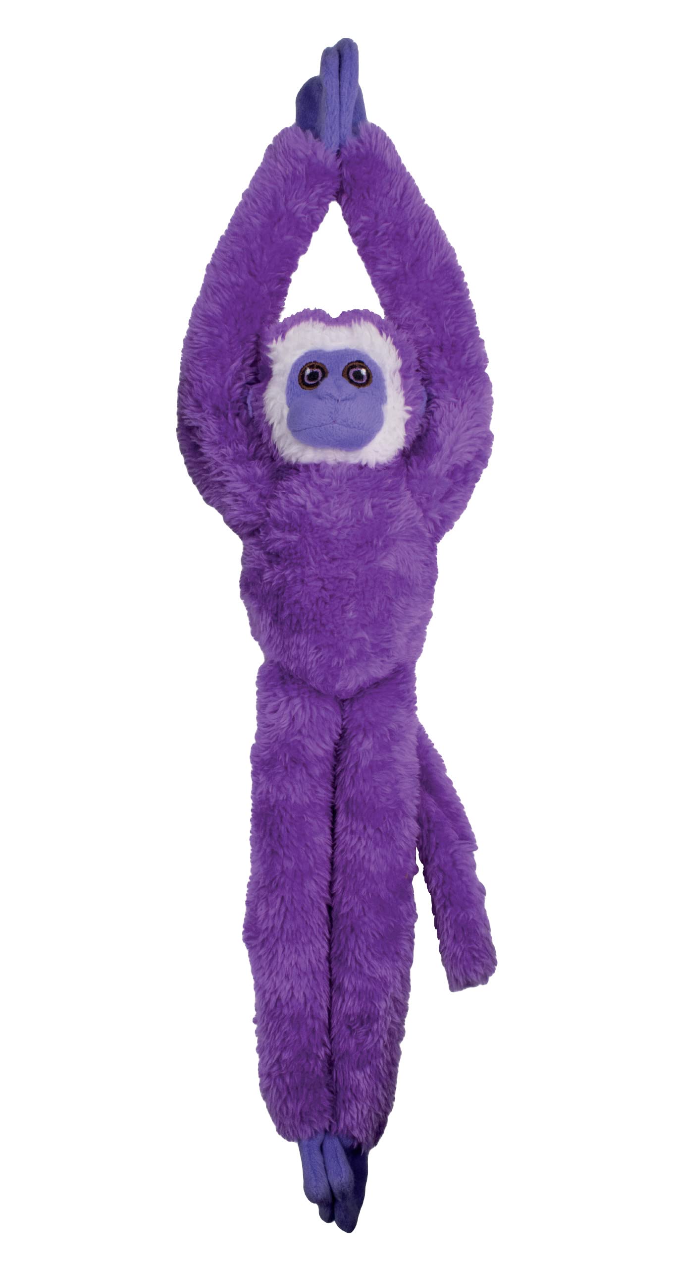 Deluxebase EcoBuddiez Tree Huggers - Purple Squirrel Monkey from Small 55cm Hanging Soft Toy Made from Recycled Plastic Bottles.
