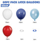 Balloons Red White Blue, 60 Pcs 12 Inch Navy Blue Red White Party Balloons, Pearl Red Blue Birthday Latex Balloons, Navy Blue He