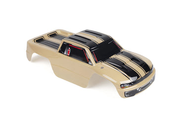 Summitlink Custom Body Compatible For 1/10 Scale Rc Car Or Truck (Truck Not Included) (Sand Color Racing Stripes)